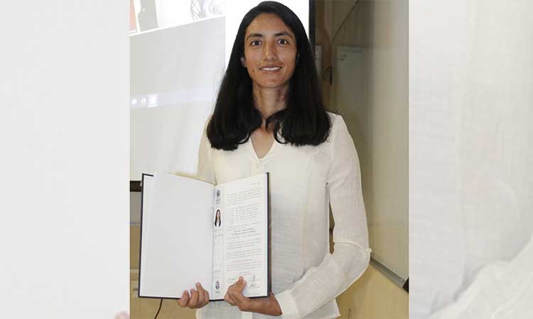 Cintia Monreal, ¡ejemplo a seguir! Concluyó su doctorado en Ingeniería Mecánica
