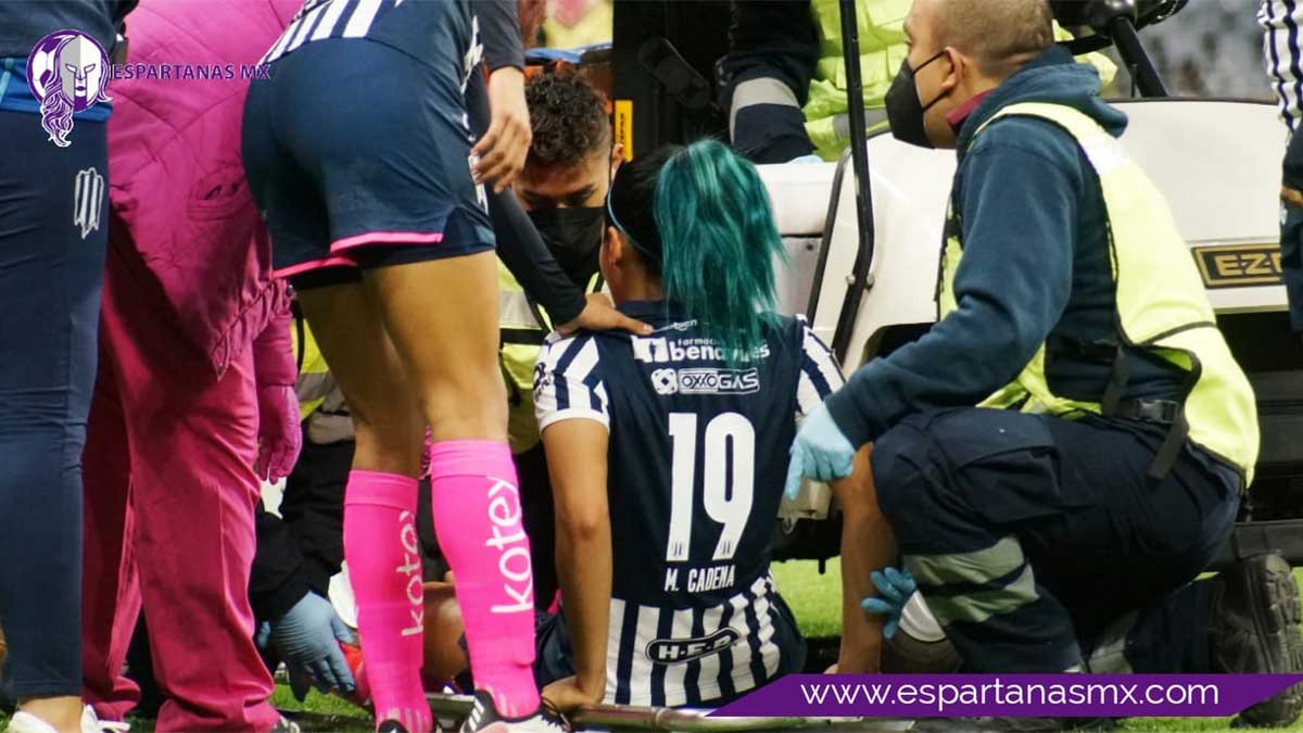 Monterrey femenil: Mariana Cadena sufrió un aparatoso corte en la pierna izquierda 
