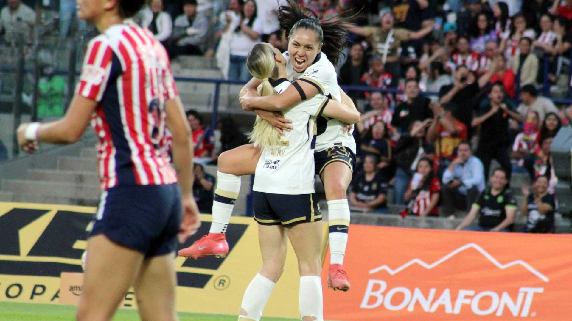 Pumas Femenil derrota 1-0 a Chivas en un partidazo en CU 