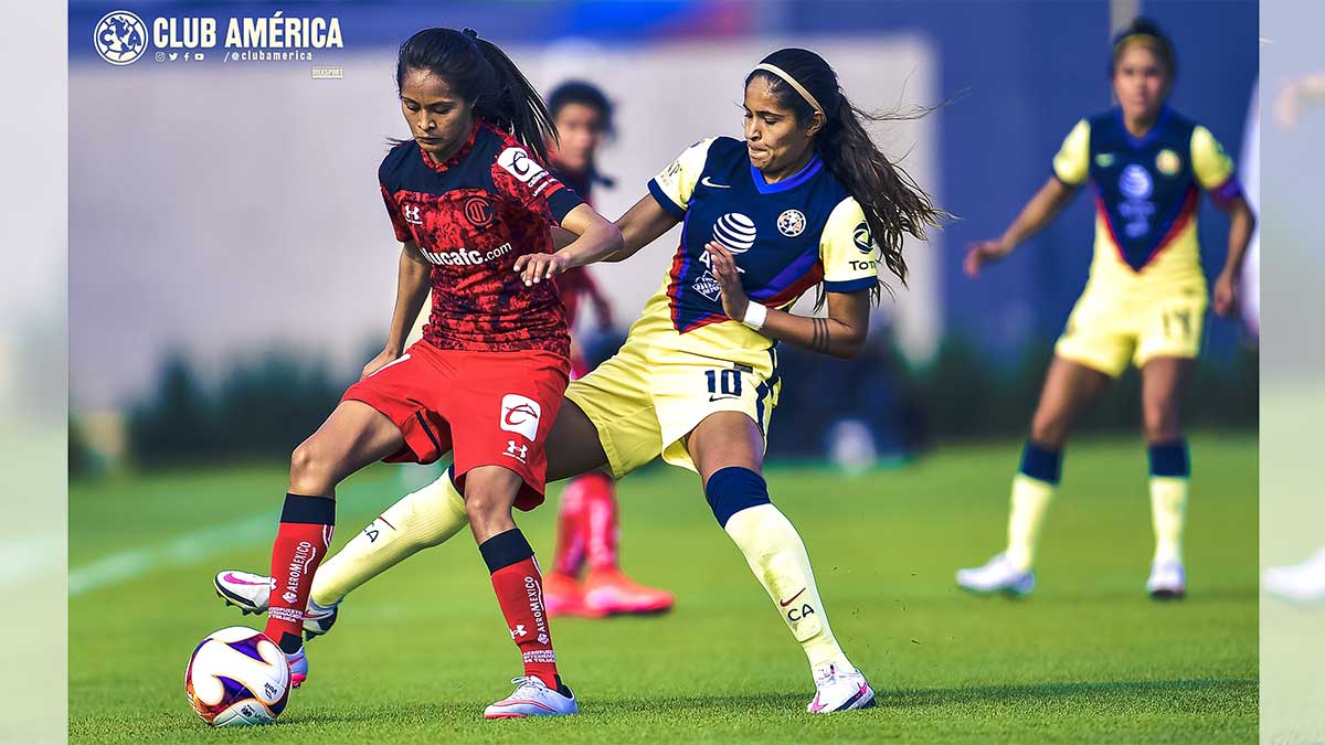 El América femenil deja ir el triunfo ante Toluca en Coapa