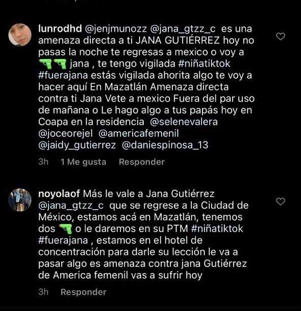 jana gutierrez amenaza de muerte