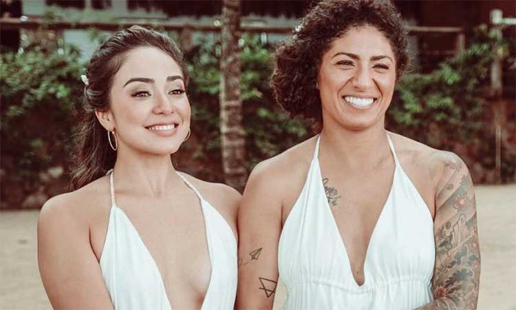 La brasileña Cristiane se casó simbólicamente con emotiva ceremonia