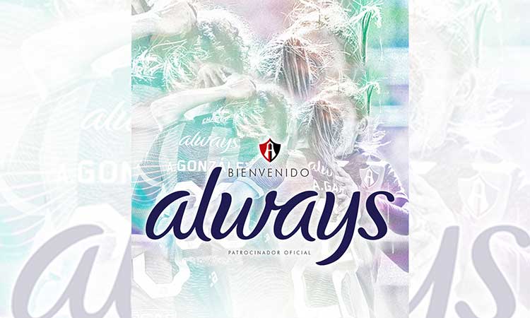 Always, patrocinador oficial del Atlas Femenil