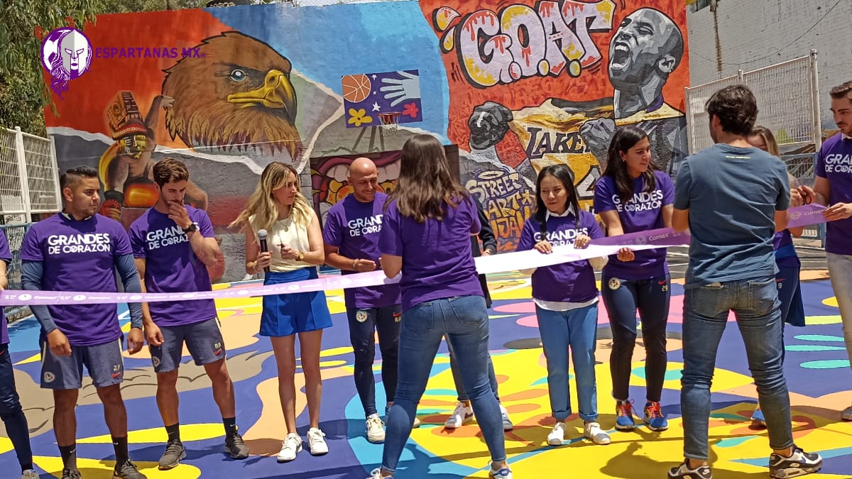 Club América, Blue Women Pink Men y Comex rehabilitan cancha de futbol rápido en la CDM