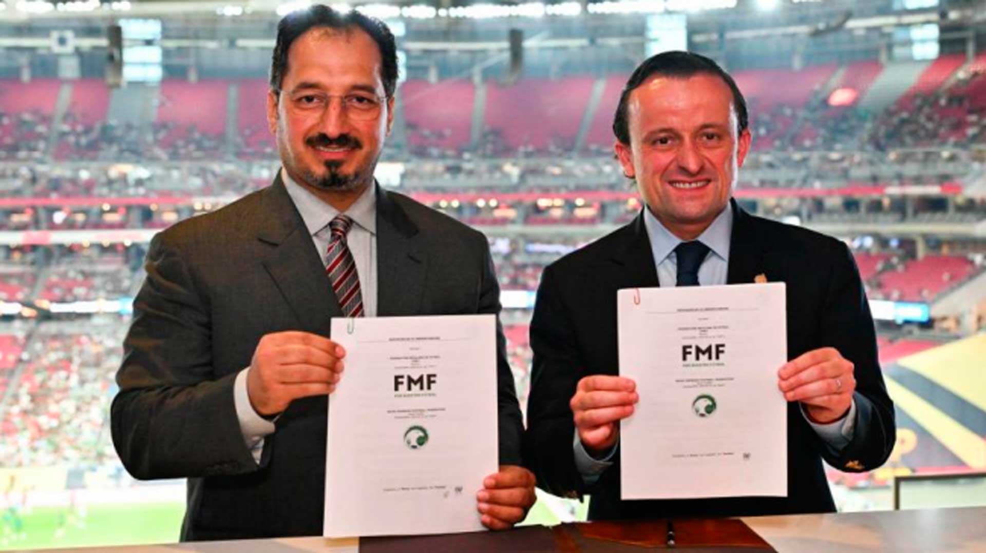 México y Arabia Saudita firman acuerdo para impulsar el desarrollo del futbol