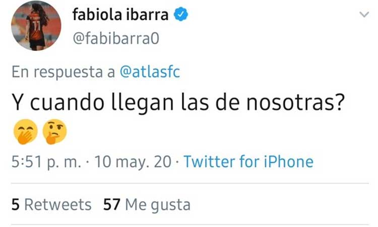 Fabiola Ibarra pide equipos de entrenamiento en casa